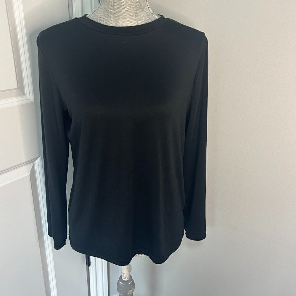 Black Real Essentials Long Sleeve Shirt Size S NWOT